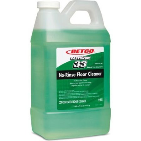 SP RICHARDS Betco FastDraw 33 No-Rinse Floor Cleaner, 64 oz. Bottle, 4 Bottles - 25847-00 BET2584700